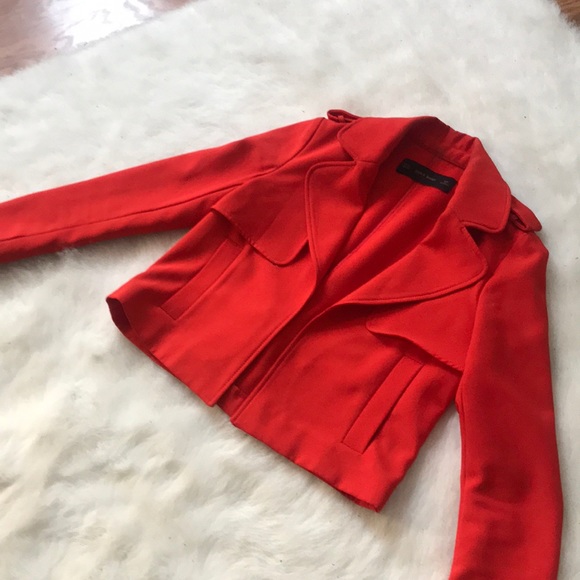 Zara Basic Red Jacket Size XS - Picture 3 of 7